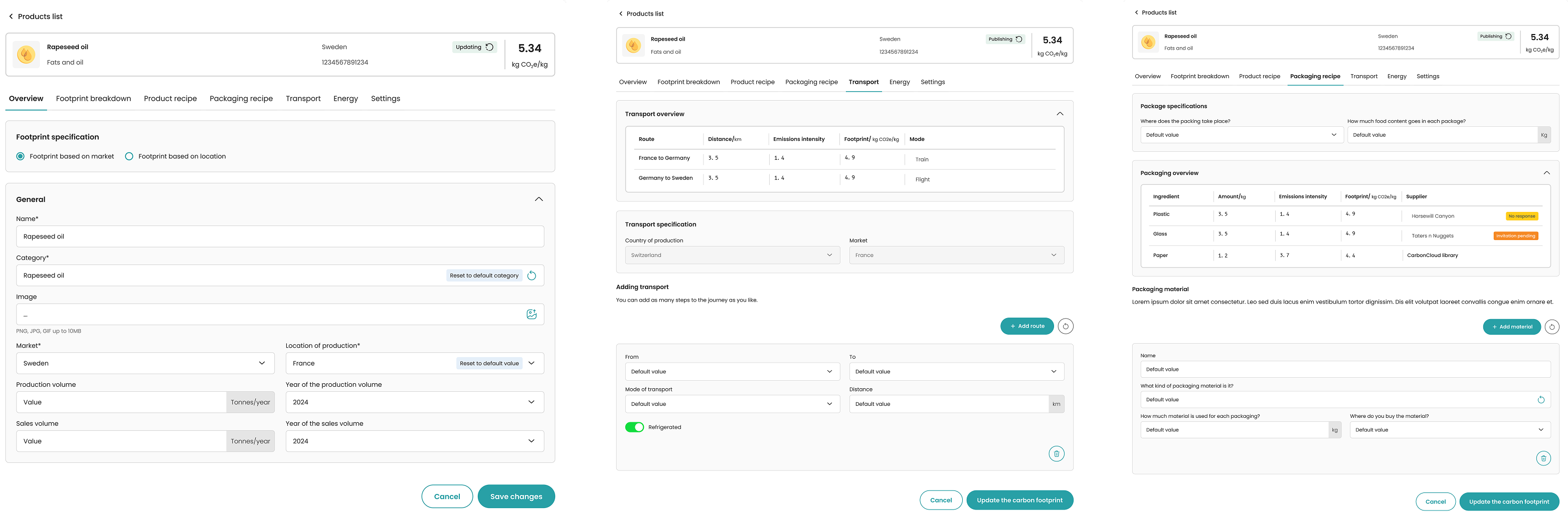 Guided supplier submission flow